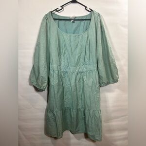 Ava & Viv Light Green Long Sleeve Dress